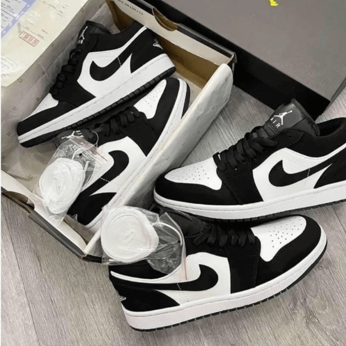 Nike Air Jordan 1 Low Panda Shoes Black White - First Cpy Replia